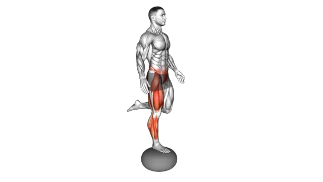 Air Pillow Balance Counterbalanced Skater Squat (m exercise demonstration