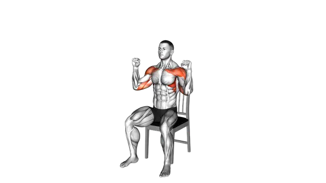 Seated Shoulder Press on a Chair exercise demonstration