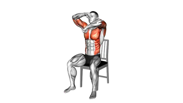 Seated Rotating Boxing Rolls on a Chair exercise demonstration