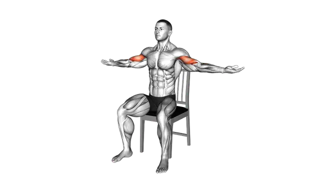 Seated Shoulder Tap on a Chair exercise demonstration