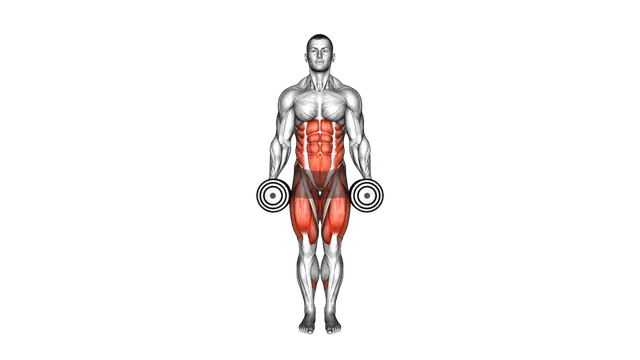 Dumbbell Curtsey Lunge exercise demonstration