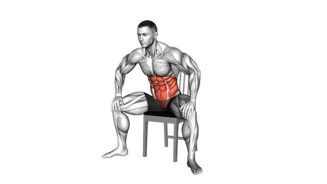 Seated Alternate Back Rotation on a Chair exercise demonstration