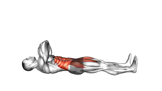 Straight Leg Crossed Arms Sit up exercise demonstration