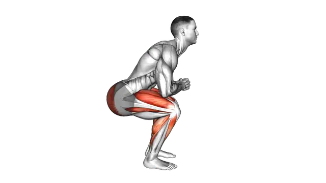 Chair Squat Calf Rock exercise demonstration