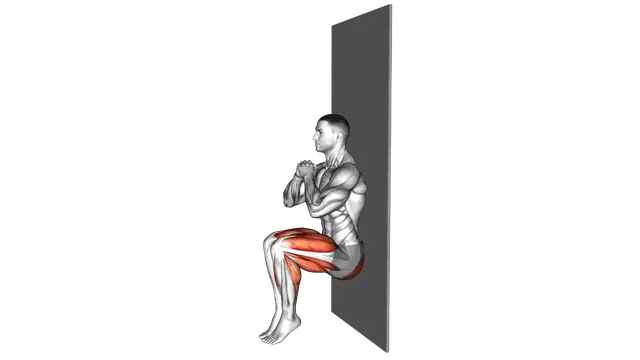 Alternate Leg Kick Sit agains Wall exercise demonstration