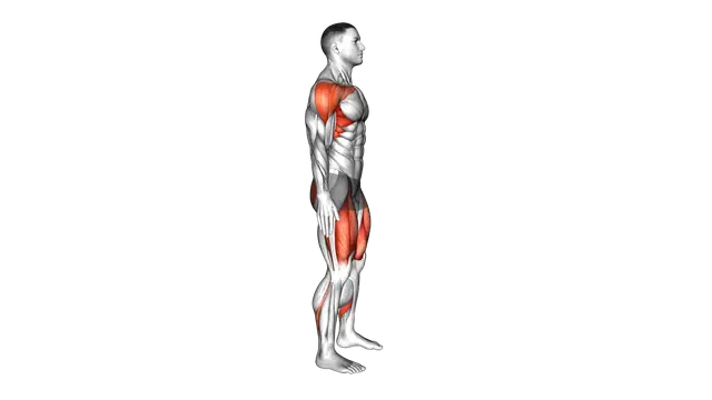 Slight Squat Front Raise exercise demonstration