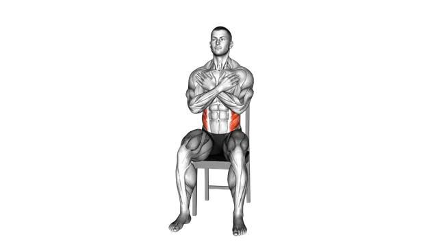 Sitting Torso Twist on a Chair exercise demonstration