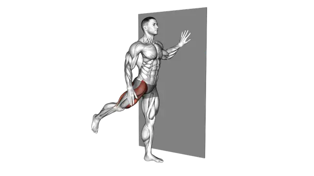 Wall Supported Front Leg Swing exercise demonstration