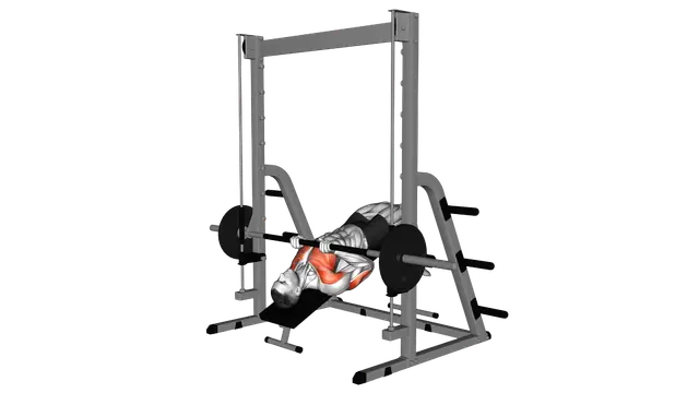 Smith Decline Close Grip Bench Press exercise demonstration