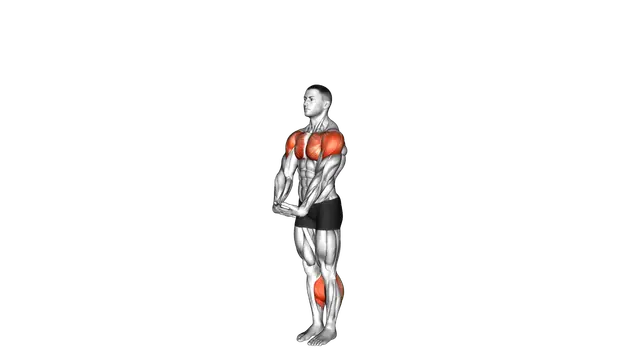 Standing Calf Raise with Arms Circle exercise demonstration