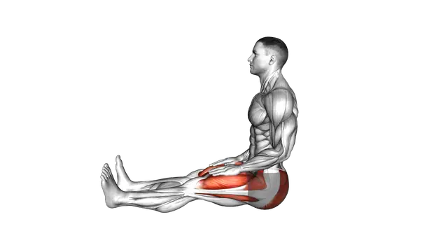 Sitting Alternating Quads Stretch exercise demonstration