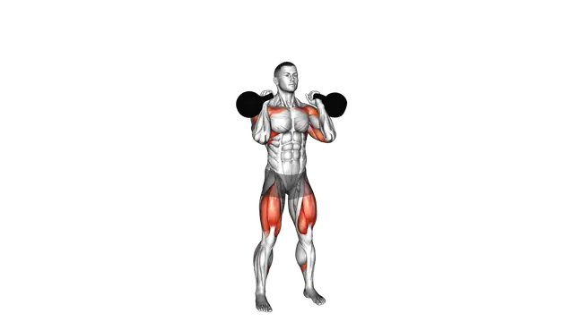 Kettlebell Alternating Arm Thruster exercise demonstration
