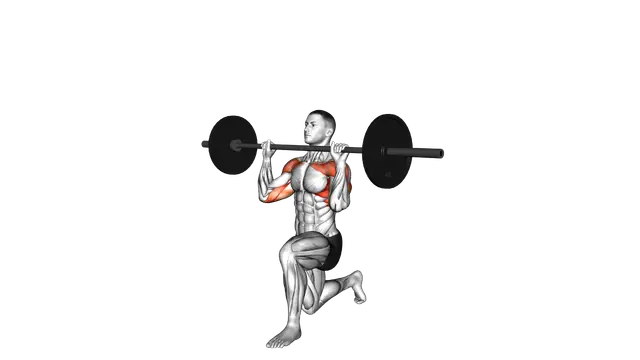 Barbell Half Kneeling Shoulders Press exercise demonstration