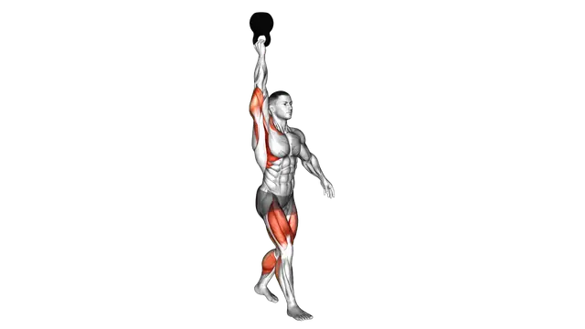 Kettlebell Bottoms Up Single Arm Overhead Carry exercise demonstration