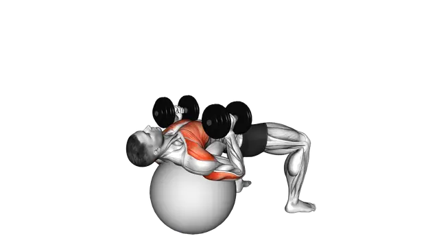 Dumbbell Hammer Press on Exercise Ball exercise demonstration