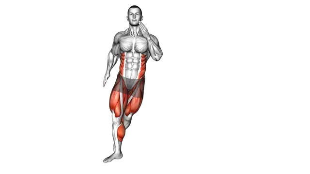 Alternating Side Step Back Toe Tap Walk exercise demonstration