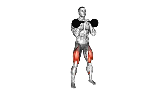 Kettlebell Double Rack Squat exercise demonstration
