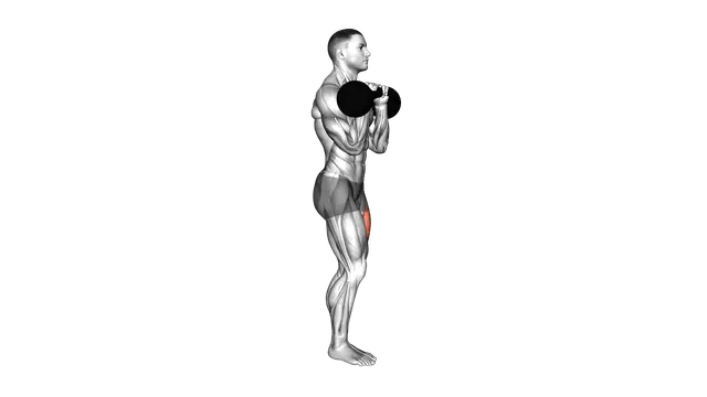 Kettlebell Double Rack Pistol Squat exercise demonstration