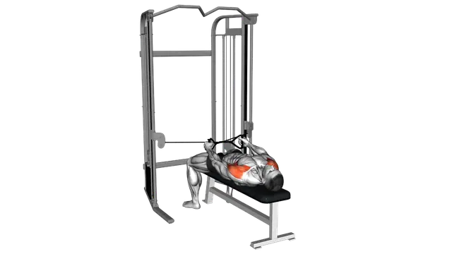 Cable Lying Bench Cross Lateral Raise exercise demonstration