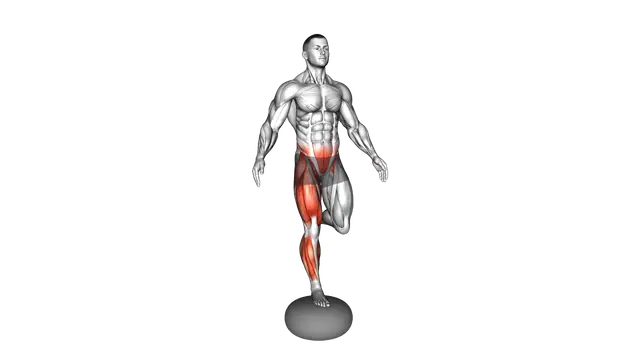 Air Pillow Single Leg Balance exercise demonstration